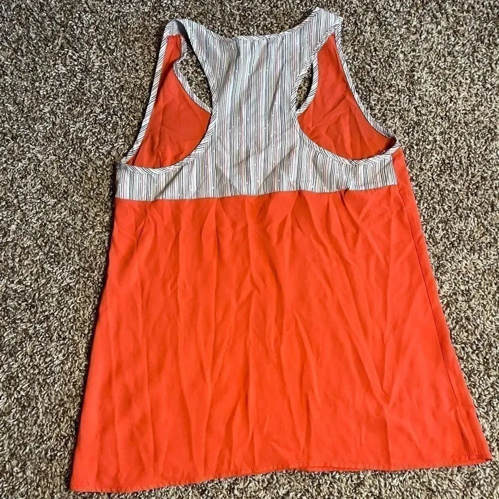 Sweet Rain size small orange stripped tank top